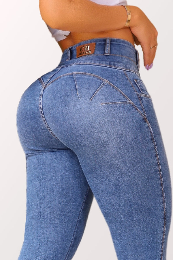 Calça Jeans Claro Modeladora - Mega Bumbum Apaixonante